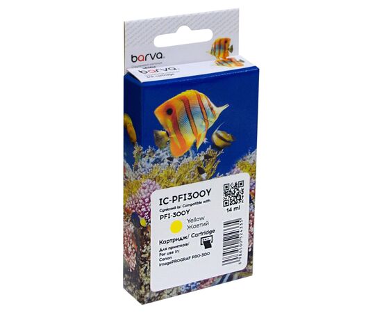 Картридж Barva Canon PFI-300Y 4196C001 530с yellow (IC-PFI300Y)