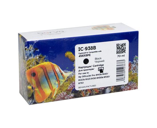 Картридж Barva HP 938 4S6X8PE 1250с black (IC-938B)