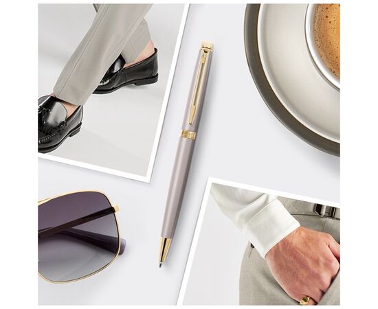 Ручка шариковая Waterman HEMISPHERE Metallic Stone Grey GT BP (22 091), изображение 4 Ручка шариковая Waterman HEMISPHERE Metallic Stone Grey GT BP (22 091), изображение 4