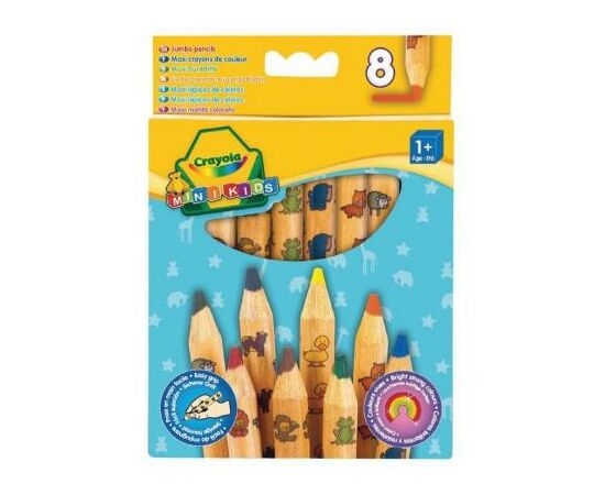 Олівці кольорові Crayola Mini Kids Мої перші олівці, 8 шт (3678)