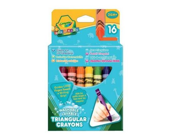 Олівці кольорові Crayola 16 трехгранных восковых мелков (52-016T)