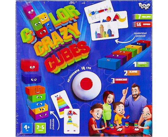 Настольная игра Danko Toys Color Crazy Cubes (укр.) (CCC-02-01U), изображение 2 Настольная игра Danko Toys Color Crazy Cubes (укр.) (CCC-02-01U), изображение 2