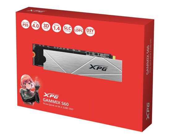 Накопитель SSD M.2 2280 1TB XPG GAMMIX S60 ADATA (AGAMMIXS60-1T-CS), изображение 6 Накопитель SSD M.2 2280 1TB XPG GAMMIX S60 ADATA (AGAMMIXS60-1T-CS), изображение 6