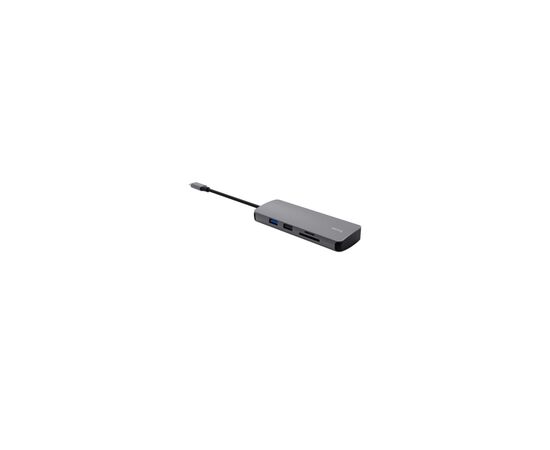 Концентратор Trust USB-C 8-in1 1xUSB-А 3.2/USB-A 2.0/2xUSB-С/HDMI/Ehernet/SD/microSD aluminium 0.15m grey (25672_TRUST), изображение 3 Концентратор Trust USB-C 8-in1 1xUSB-А 3.2/USB-A 2.0/2xUSB-С/HDMI/Ehernet/SD/microSD aluminium 0.15m grey (25672_TRUST), изображение 3