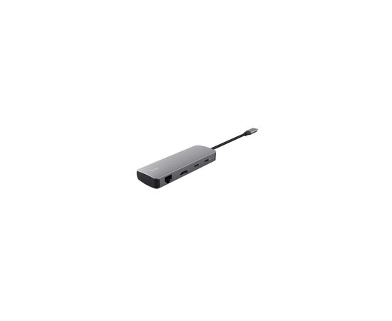Концентратор Trust USB-C 8-in1 1xUSB-А 3.2/USB-A 2.0/2xUSB-С/HDMI/Ehernet/SD/microSD aluminium 0.15m grey (25672_TRUST), изображение 4 Концентратор Trust USB-C 8-in1 1xUSB-А 3.2/USB-A 2.0/2xUSB-С/HDMI/Ehernet/SD/microSD aluminium 0.15m grey (25672_TRUST), изображение 4