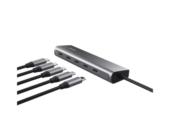 Концентратор Trust USB-C to 5xUSB-C aluminium 0.1m grey (25136_TRUST), изображение 7 Концентратор Trust USB-C to 5xUSB-C aluminium 0.1m grey (25136_TRUST), изображение 7
