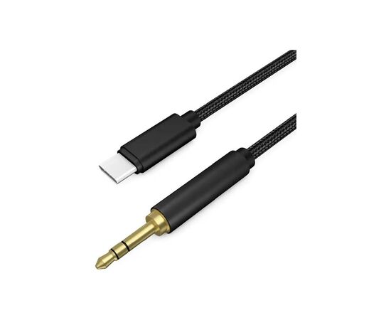 Кабель мультимедийный USB-C to 3.5mm M 1.0m black XoKo (AUX-002-BK), изображение 3 Кабель мультимедийный USB-C to 3.5mm M 1.0m black XoKo (AUX-002-BK), изображение 3