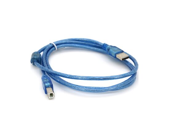 Кабель для принтера USB 2.0 AM/BM 1.5m 2x ferrite transparent Voltronic (YT-AM/BM-1.5T), изображение 2 Кабель для принтера USB 2.0 AM/BM 1.5m 2x ferrite transparent Voltronic (YT-AM/BM-1.5T), изображение 2
