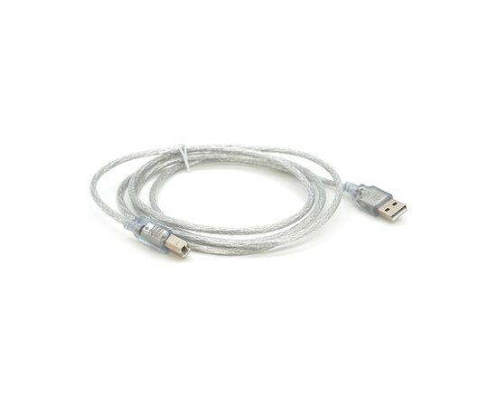 Кабель для принтера USB 2.0 AM/BM 1.8m transparent Voltronic (YT-AM/BM-1.8T), изображение 2 Кабель для принтера USB 2.0 AM/BM 1.8m transparent Voltronic (YT-AM/BM-1.8T), изображение 2