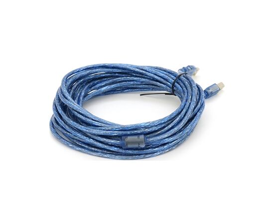 Кабель для принтера USB 2.0 AM/BM 10.0m ferrite blue Voltronic (YT-AM/BM-10TBL)