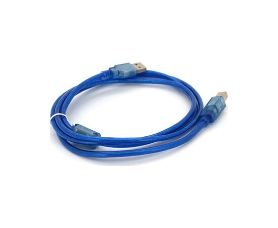 Кабель для принтера USB 2.0 AM/BM 1.5m ferrite blue Ritar (YT-AM/BM-1.5TBL)