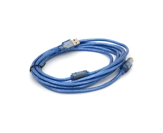 Кабель для принтера USB 2.0 AM/BM 3.0m ferrite blue Ritar (YT-AM/BM-3.0TBL), изображение 2 Кабель для принтера USB 2.0 AM/BM 3.0m ferrite blue Ritar (YT-AM/BM-3.0TBL), изображение 2
