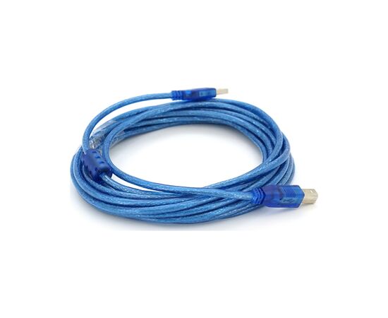 Кабель для принтера USB 2.0 AM/BM 5.0m ferrite blue Ritar (YT-AM/BM-5.0TBL), изображение 2 Кабель для принтера USB 2.0 AM/BM 5.0m ferrite blue Ritar (YT-AM/BM-5.0TBL), изображение 2