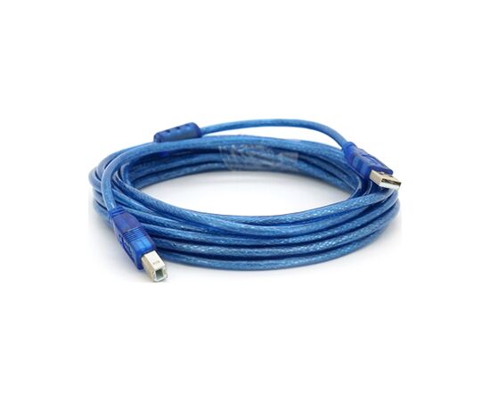Кабель для принтера USB 2.0 AM/BM 5.0m ferrite blue Ritar (YT-AM/BM-5.0TBL)