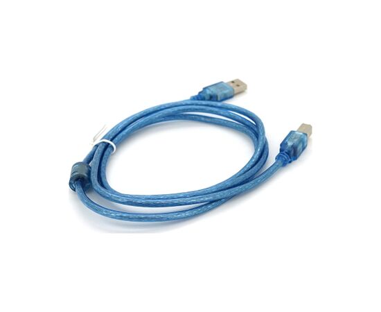 Кабель для принтера USB 2.0 AM/BM 1.5m ferrite blue Ritar (YT-AM/BM-1.5TTR), изображение 2 Кабель для принтера USB 2.0 AM/BM 1.5m ferrite blue Ritar (YT-AM/BM-1.5TTR), изображение 2