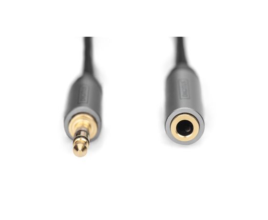 Кабель мультимедийный 3.5mm M to 3.5mm F 3.0m Digitus (DB-510210-030-S), изображение 2 Кабель мультимедийный 3.5mm M to 3.5mm F 3.0m Digitus (DB-510210-030-S), изображение 2