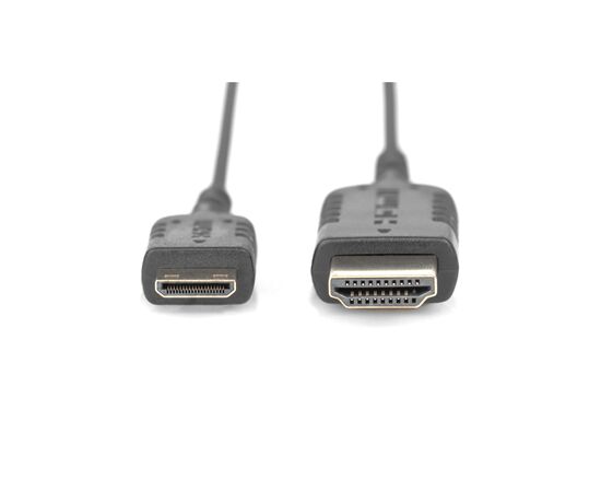 Кабель мультимедийный HDMI M to HDMI mini M 2.0m black Digitus (DB-330121-020-S), изображение 2