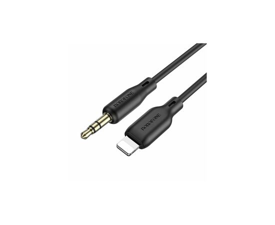 Кабель мультимедийный Lightning to 3.5mm M 1.0m silicone black BOROFONE (6941991101045)
