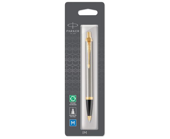 Ручка шариковая Parker IM 17 Brushed Metal GT BP блистер (22 236)