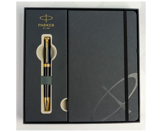 Ручка шариковая Parker INGENUITY Black Lacquer GT BP + блокнот Parker + подар.упак. GIFT24 (60 032b24), изображение 3 Ручка шариковая Parker INGENUITY Black Lacquer GT BP + блокнот Parker + подар.упак. GIFT24 (60 032b24), изображение 3