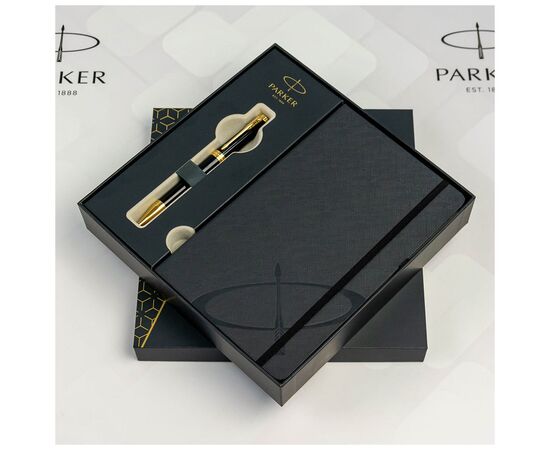 Ручка шариковая Parker INGENUITY Black Lacquer GT BP + блокнот Parker + подар.упак. GIFT24 (60 032b24), изображение 4 Ручка шариковая Parker INGENUITY Black Lacquer GT BP + блокнот Parker + подар.упак. GIFT24 (60 032b24), изображение 4