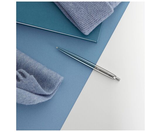 Ручка кулькова Parker JOTTER 17 Waterloo Blue CT BP блістер (16 836), зображення 4 Ручка кулькова Parker JOTTER 17 Waterloo Blue CT BP блістер (16 836), зображення 4