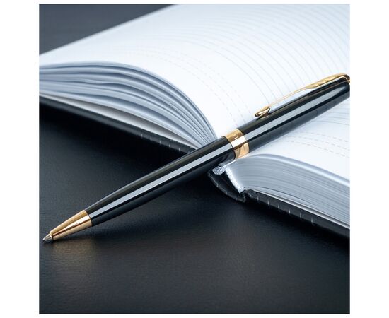 Ручка шариковая Parker SONNET 17 Black Lacquer GT BP + блокнот Parker + подар.упак. GIFT24 (86 032b24), изображение 3 Ручка шариковая Parker SONNET 17 Black Lacquer GT BP + блокнот Parker + подар.упак. GIFT24 (86 032b24), изображение 3