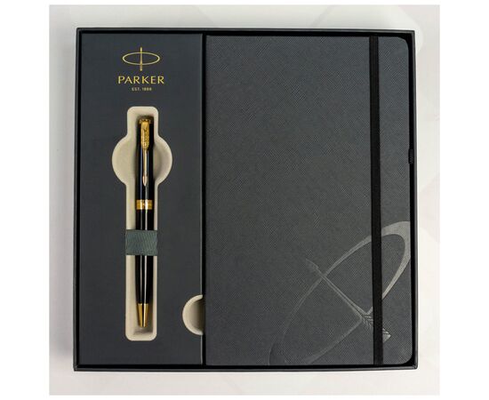 Ручка шариковая Parker SONNET 17 Black Lacquer GT BP + блокнот Parker + подар.упак. GIFT24 (86 032b24), изображение 4 Ручка шариковая Parker SONNET 17 Black Lacquer GT BP + блокнот Parker + подар.упак. GIFT24 (86 032b24), изображение 4