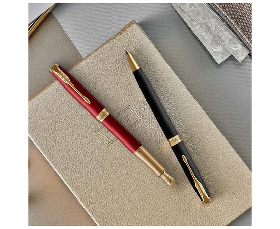 Ручка шариковая Parker SONNET 17 Matte Black Lacquer GT BP + блокнот Parker + подар.упак. GIFT24 (84 832b24), изображение 3 Ручка шариковая Parker SONNET 17 Matte Black Lacquer GT BP + блокнот Parker + подар.упак. GIFT24 (84 832b24), изображение 3