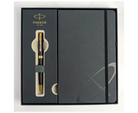 Ручка шариковая Parker SONNET 17 Matte Black Lacquer GT BP + блокнот Parker + подар.упак. GIFT24 (84 832b24), изображение 4 Ручка шариковая Parker SONNET 17 Matte Black Lacquer GT BP + блокнот Parker + подар.упак. GIFT24 (84 832b24), изображение 4