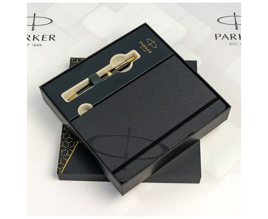 Ручка шариковая Parker SONNET 17 Matte Black Lacquer GT BP + блокнот Parker + подар.упак. GIFT24 (84 832b24), изображение 5 Ручка шариковая Parker SONNET 17 Matte Black Lacquer GT BP + блокнот Parker + подар.упак. GIFT24 (84 832b24), изображение 5