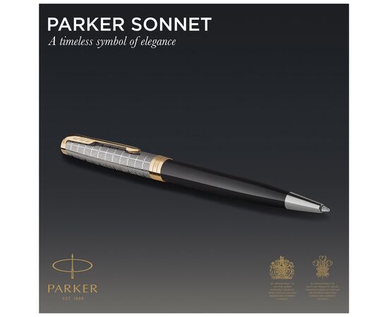 Ручка шариковая Parker SONNET 17 Metal & Black Lacquer GT BP (68 132), изображение 5 Ручка шариковая Parker SONNET 17 Metal & Black Lacquer GT BP (68 132), изображение 5