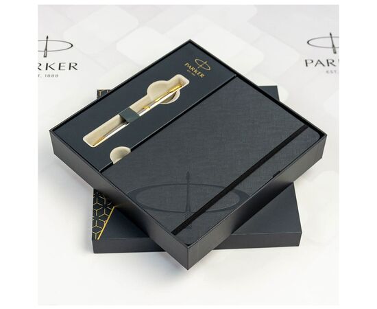 Ручка кулькова Parker SONNET 17 Stainless Steel GT BP + блокнот Parker + подар.упак. GIFT24 (84 132b24), зображення 5 Ручка кулькова Parker SONNET 17 Stainless Steel GT BP + блокнот Parker + подар.упак. GIFT24 (84 132b24), зображення 5