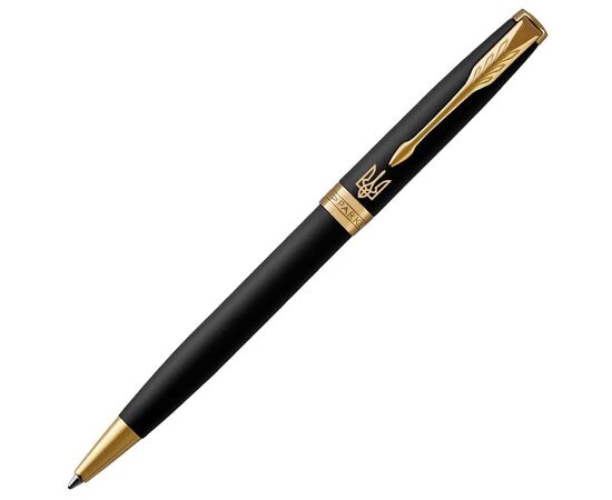 Ручка шариковая Parker SONNET 17 UKRAINE Matte Black Lacquer GT BP Трезубец (84832_T001y), изображение 3 Ручка шариковая Parker SONNET 17 UKRAINE Matte Black Lacquer GT BP Трезубец (84832_T001y), изображение 3