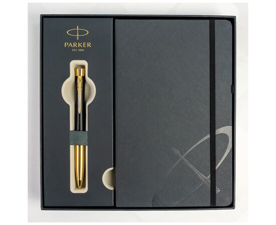 Ручка шариковая Parker URBAN 17 Muted Black GT BP + блокнот Parker + подар.упаковка GIFT24 (30 035b24), изображение 4