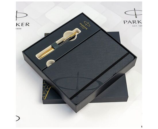 Ручка шариковая Parker URBAN 17 Muted Black GT BP + блокнот Parker + подар.упаковка GIFT24 (30 035b24), изображение 5