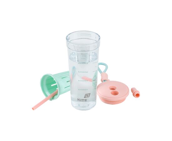 Пляшка для води Kite 650 мл, рожево-зелений (K25-1219-1), зображення 5 Пляшка для води Kite 650 мл, рожево-зелений (K25-1219-1), зображення 5