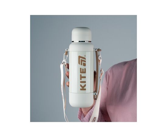 Термос Kite 1200 мл, бежевий (K25-1225-2), изображение 7 Термос Kite 1200 мл, бежевий (K25-1225-2), изображение 7