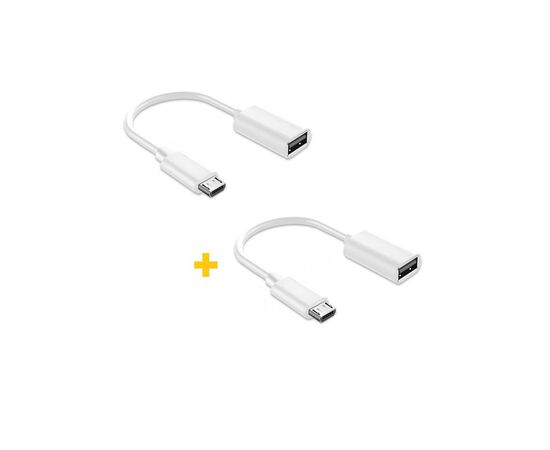 Дата кабель OTG USB 2.0 AF to Micro 5P 0.11m 2PCS white XoKo (XK-AC130-WH2)