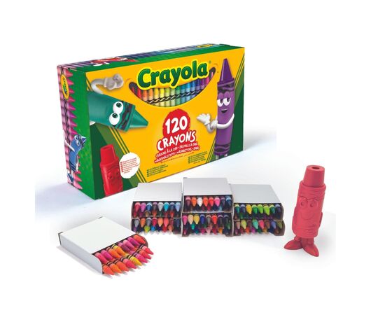 Карандаши цветные Crayola воскові, 120 шт зі стругачкою (52-6920), изображение 2