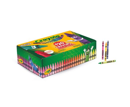 Карандаши цветные Crayola воскові, 120 шт зі стругачкою (52-6920), изображение 5