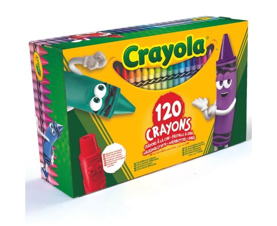 Карандаши цветные Crayola воскові, 120 шт зі стругачкою (52-6920)
