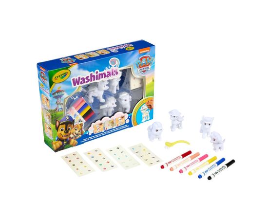 Набор для творчества Crayola Paw Patrol Washimals 4 тваринки та 6 фломастерів (74-0290), изображение 2 Набор для творчества Crayola Paw Patrol Washimals 4 тваринки та 6 фломастерів (74-0290), изображение 2