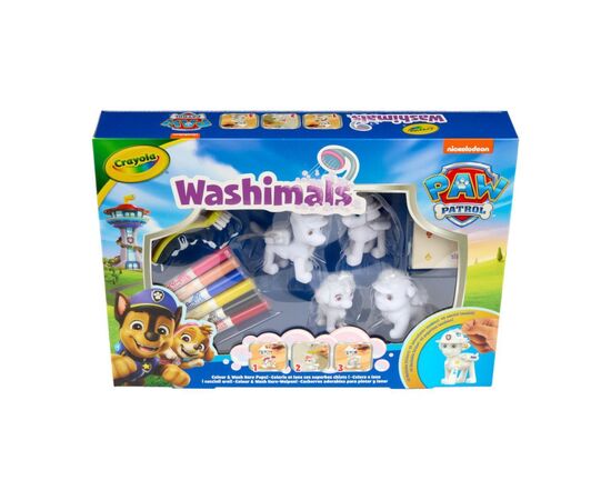 Набор для творчества Crayola Paw Patrol Washimals 4 тваринки та 6 фломастерів (74-0290), изображение 6 Набор для творчества Crayola Paw Patrol Washimals 4 тваринки та 6 фломастерів (74-0290), изображение 6