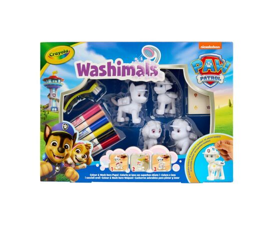 Набір для творчості Crayola Paw Patrol Washimals 4 тваринки та 6 фломастерів (74-0290)