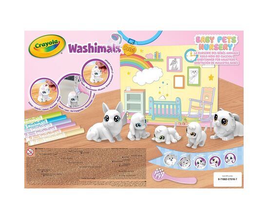 Набор для творчества Crayola Washimals Домашні тваринки, , з фломастерами 5 шт (74-7516), изображение 4 Набор для творчества Crayola Washimals Домашні тваринки, , з фломастерами 5 шт (74-7516), изображение 4