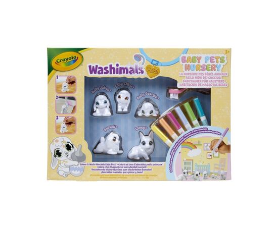 Набор для творчества Crayola Washimals Домашні тваринки, , з фломастерами 5 шт (74-7516)