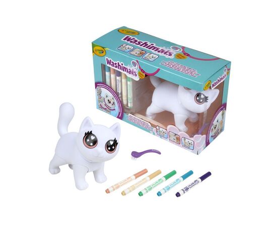 Набір для творчості Crayola Washimals Котик- велетень, з фломастерами 5 шт (74-7518), зображення 4 Набір для творчості Crayola Washimals Котик- велетень, з фломастерами 5 шт (74-7518), зображення 4