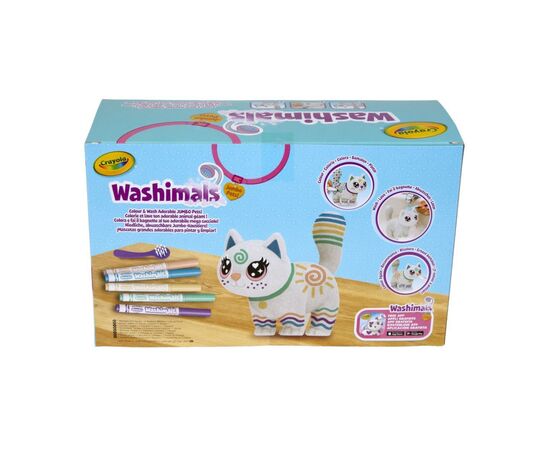 Набір для творчості Crayola Washimals Котик- велетень, з фломастерами 5 шт (74-7518), зображення 5 Набір для творчості Crayola Washimals Котик- велетень, з фломастерами 5 шт (74-7518), зображення 5