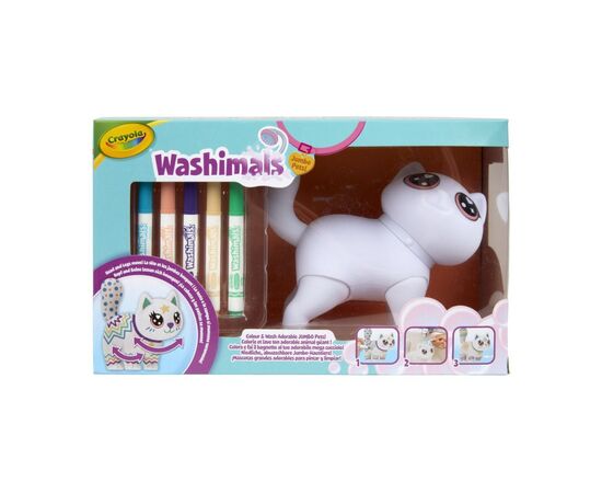 Набір для творчості Crayola Washimals Котик- велетень, з фломастерами 5 шт (74-7518)